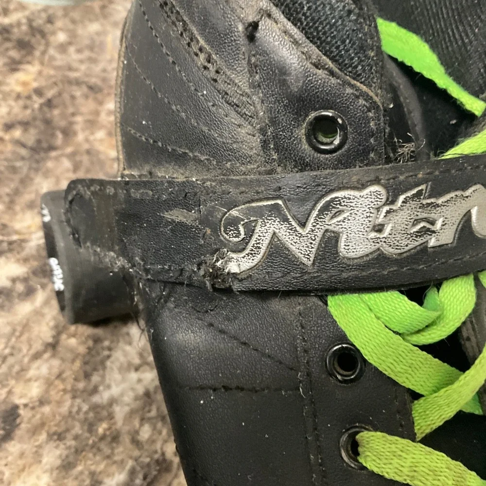 Nitro Speed Skates Black Lime Green Quad Roller Skates Mens 6 Womens 7.5
